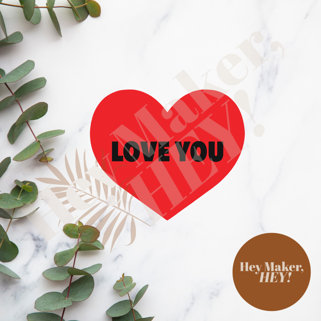 Acrylic Components - Love You Heart