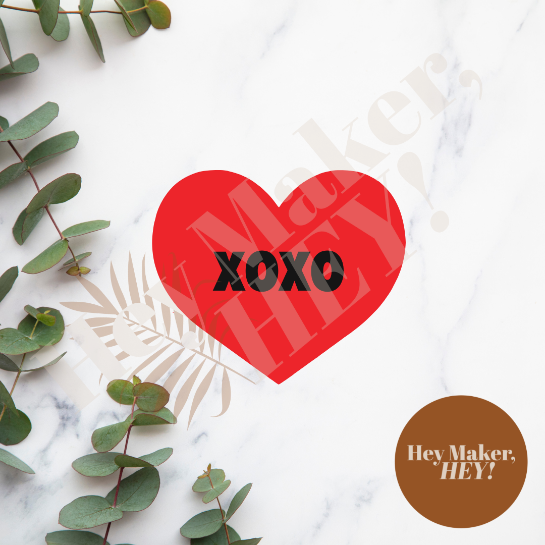 Acrylic Components - XOXO Heart