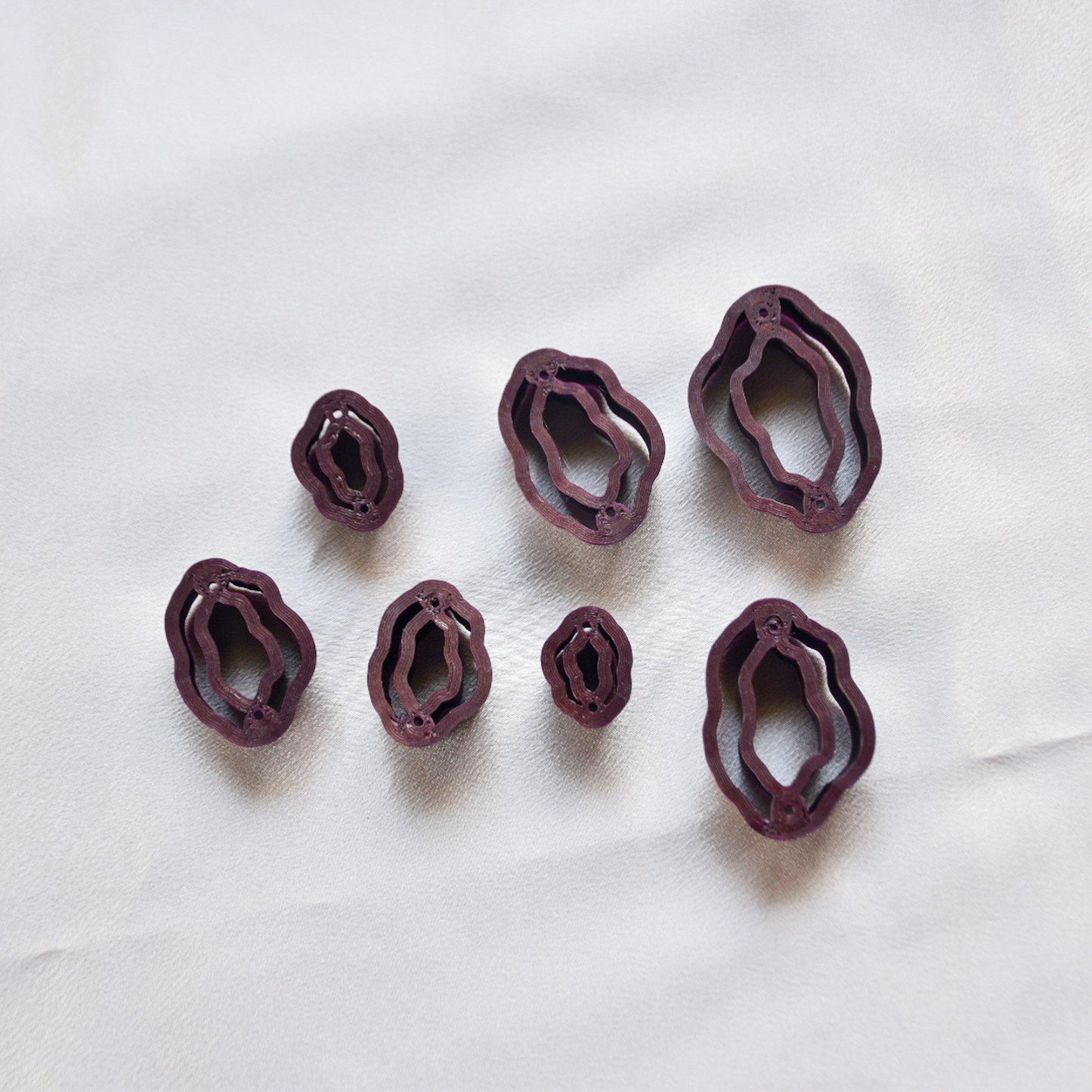 Organic racetrak Cutters - handmade earrings - handcrafted earrings - Saint Petersburg, Florida
