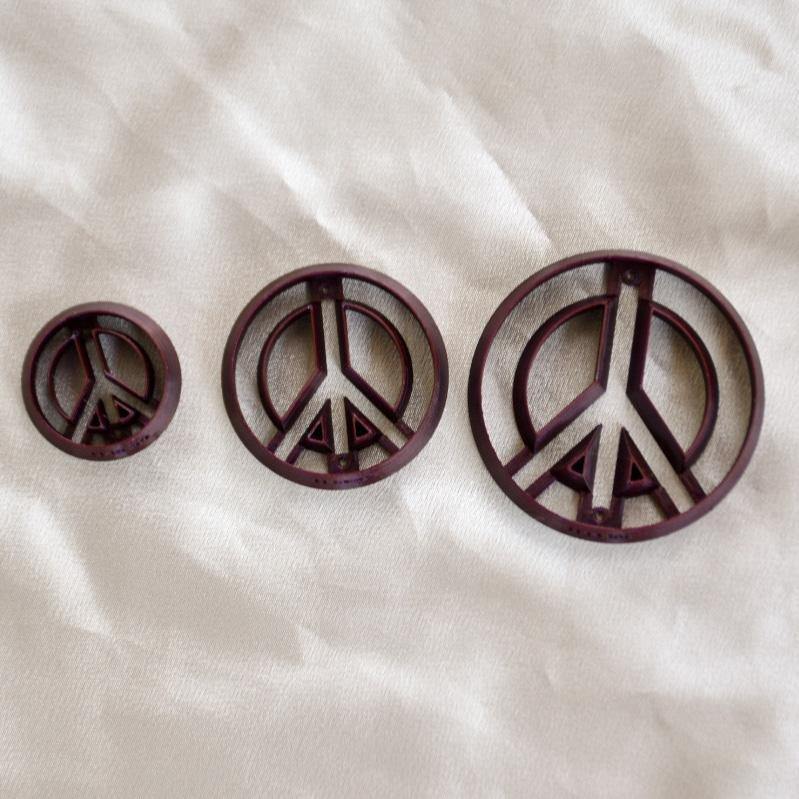 Peace Sign No.1 Cutters - handmade earrings - handcrafted earrings - Saint Petersburg, Florida