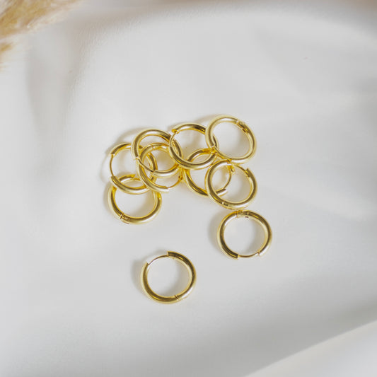 Hoop Components | Pack of 10 | Gold 12mm