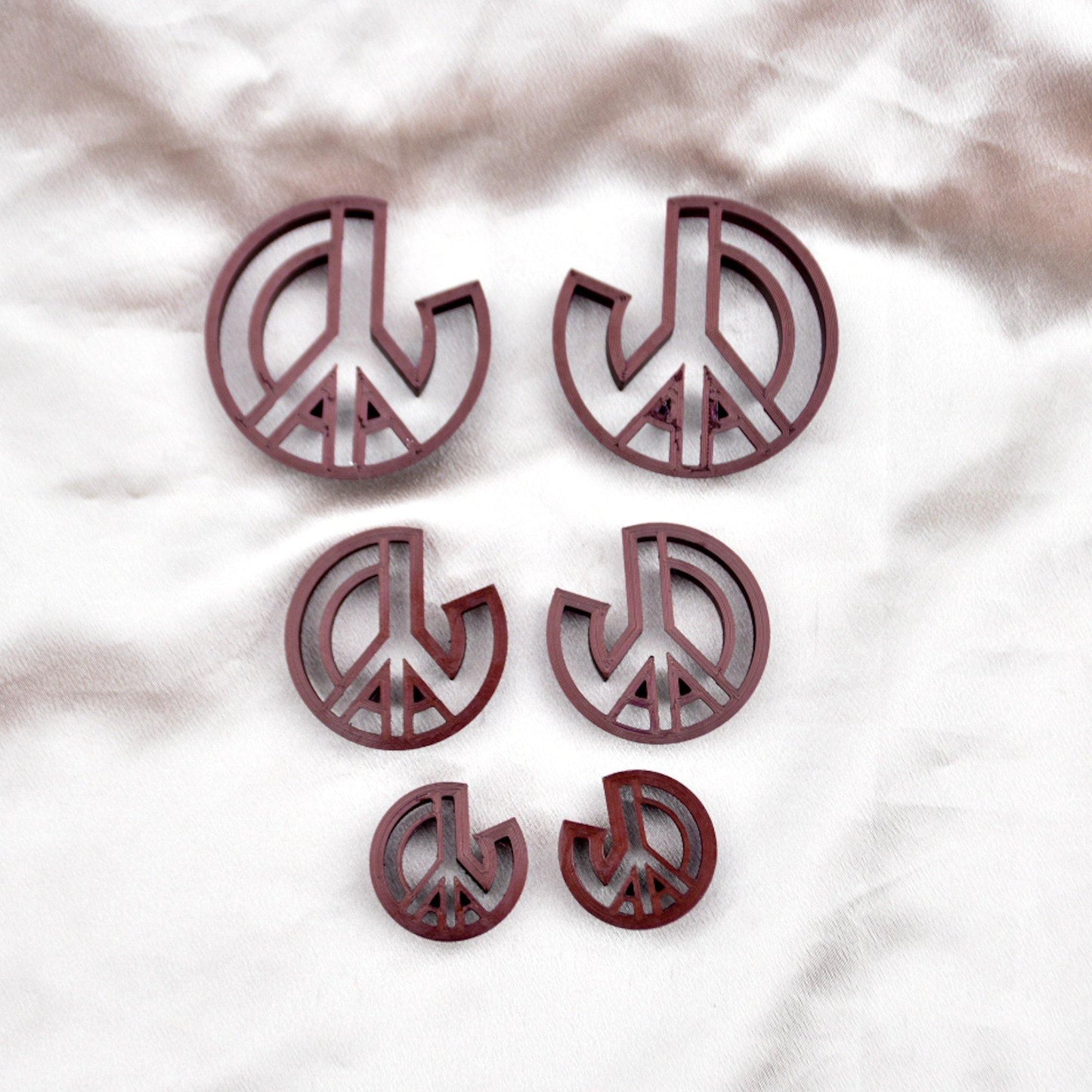 Peace Sign No.2 Cutter (Pairs) - handmade earrings - handcrafted earrings - Saint Petersburg, Florida